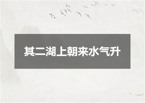 其二湖上朝来水气升