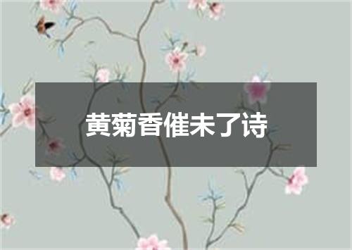 黄菊香催未了诗