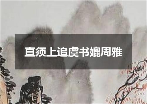 直须上追虞书媲周雅