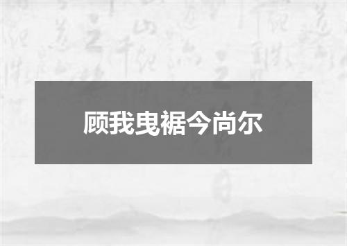 顾我曳裾今尚尔