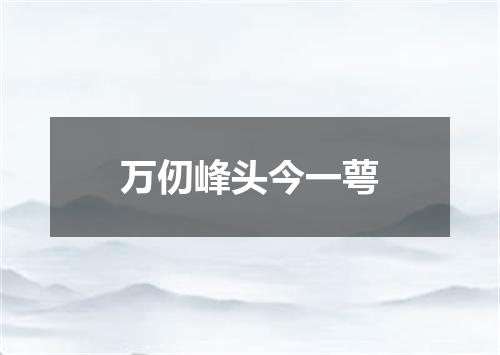 万仞峰头今一萼