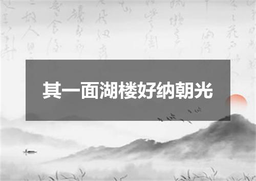 其一面湖楼好纳朝光