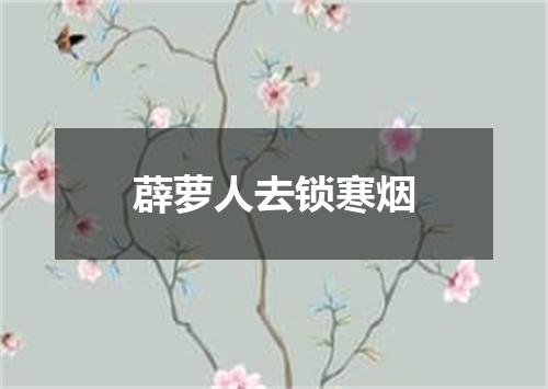 薜萝人去锁寒烟