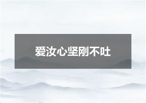 爱汝心坚刚不吐