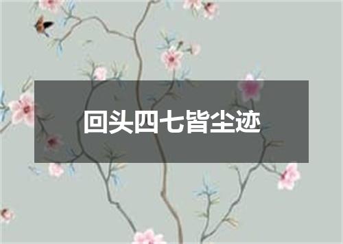 回头四七皆尘迹