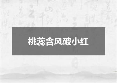 桃蕊含风破小红
