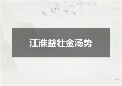 江淮益壮金汤势