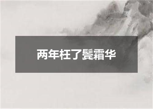 两年枉了鬓霜华