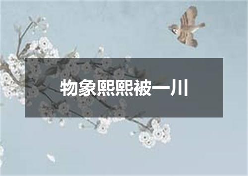 物象熙熙被一川