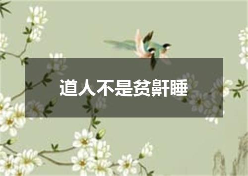 道人不是贫鼾睡
