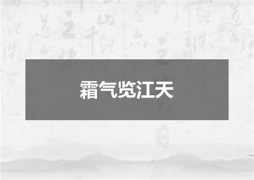 霜气览江天