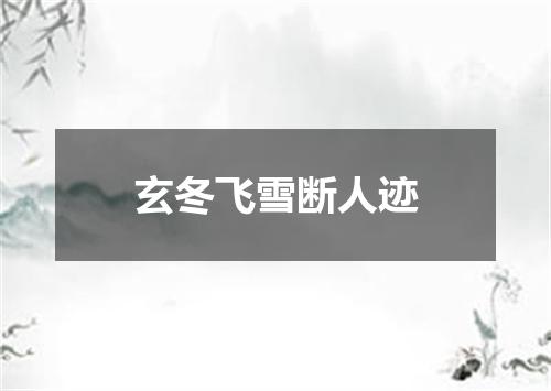 玄冬飞雪断人迹