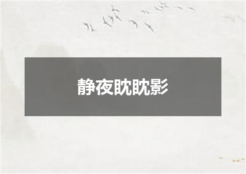 静夜眈眈影