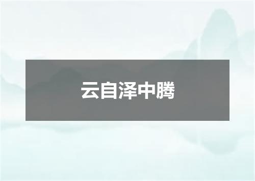 云自泽中腾
