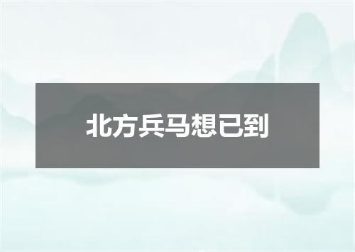 北方兵马想已到