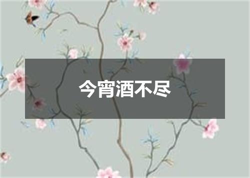 今宵酒不尽
