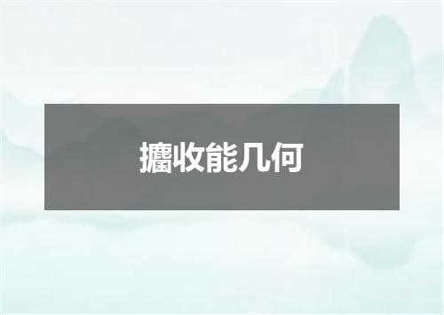 攟收能几何