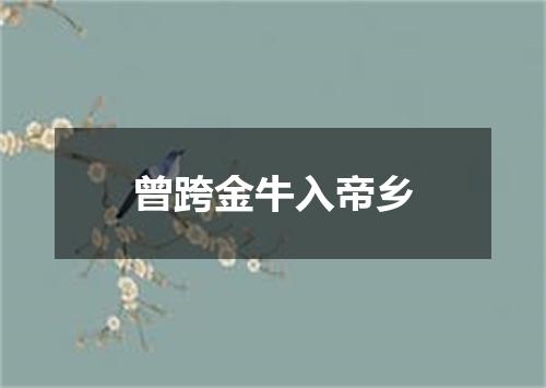 曾跨金牛入帝乡
