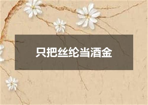 只把丝纶当酒金