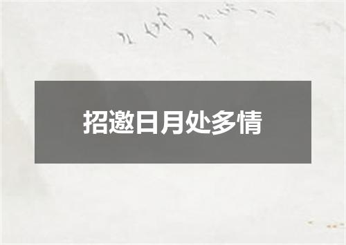 招邀日月处多情