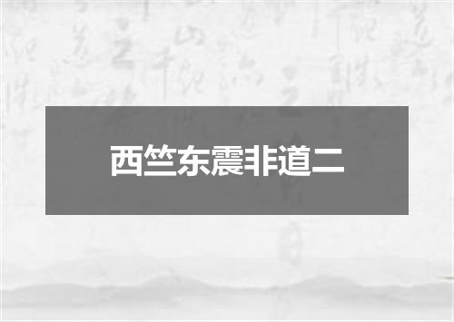 西竺东震非道二