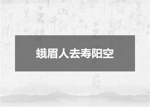 蛾眉人去寿阳空