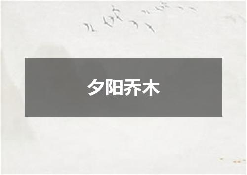 夕阳乔木