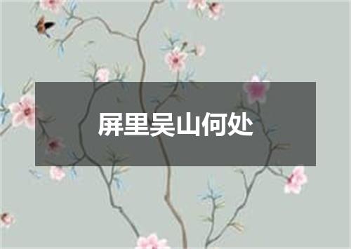 屏里吴山何处