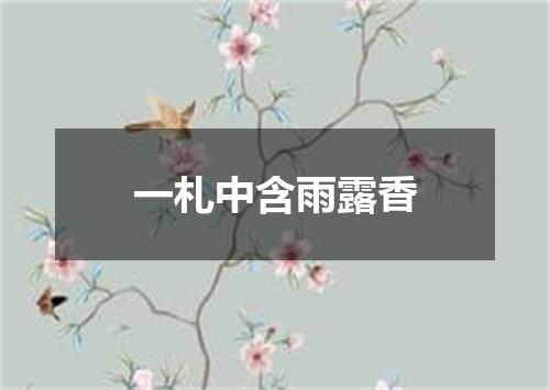 一札中含雨露香