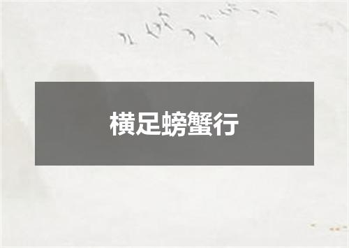 横足螃蟹行