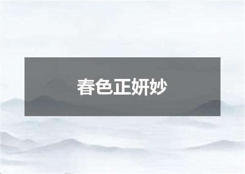 春色正妍妙