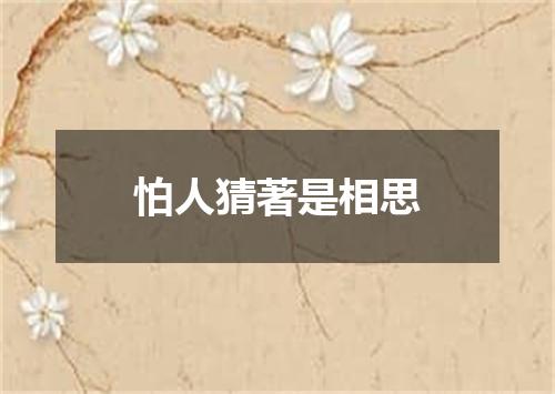怕人猜著是相思