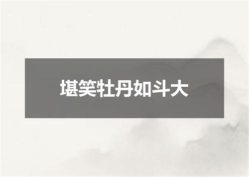 堪笑牡丹如斗大