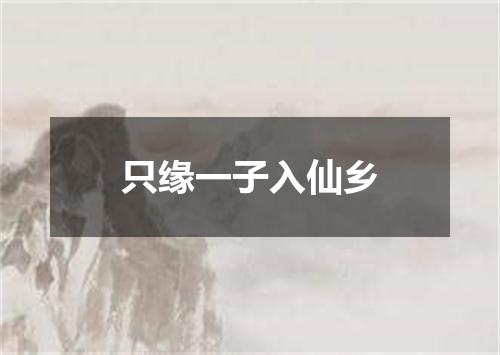 只缘一子入仙乡