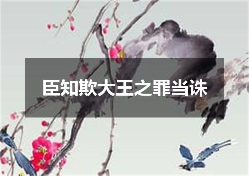 臣知欺大王之罪当诛