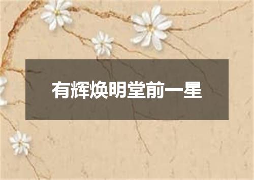 有辉焕明堂前一星