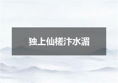 独上仙槎汴水湄