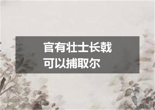 官有壮士长戟可以捕取尔