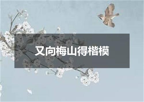 又向梅山得楷模