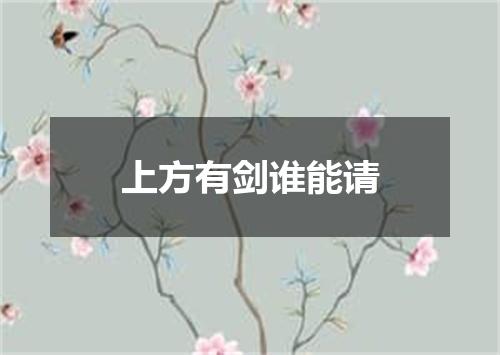 上方有剑谁能请