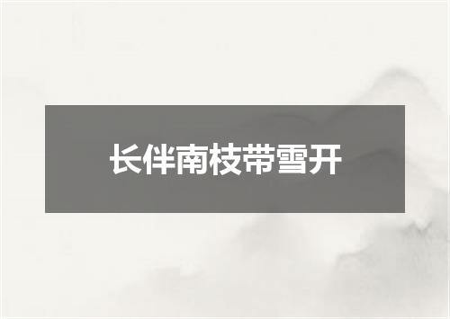 长伴南枝带雪开