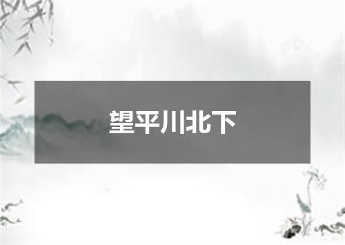 望平川北下