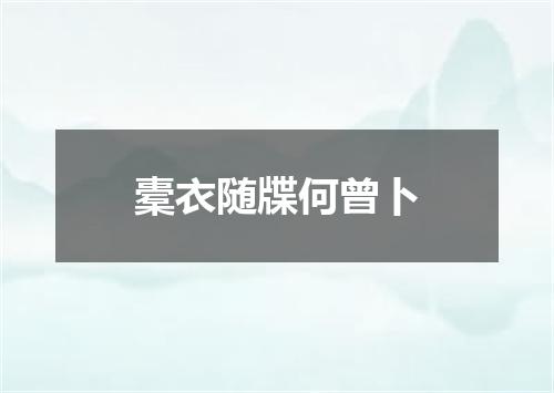 橐衣随牒何曾卜