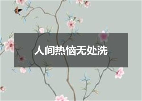 人间热恼无处洗