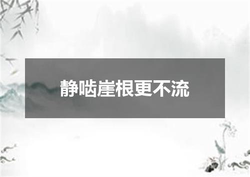 静啮崖根更不流