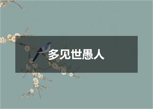 多见世愚人