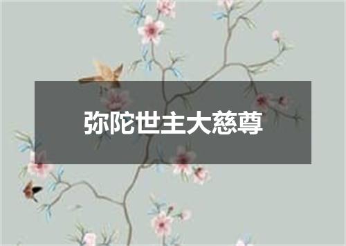 弥陀世主大慈尊
