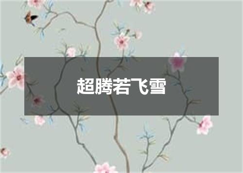 超腾若飞雪