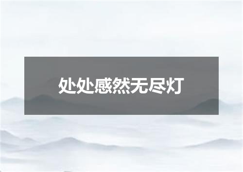处处感然无尽灯