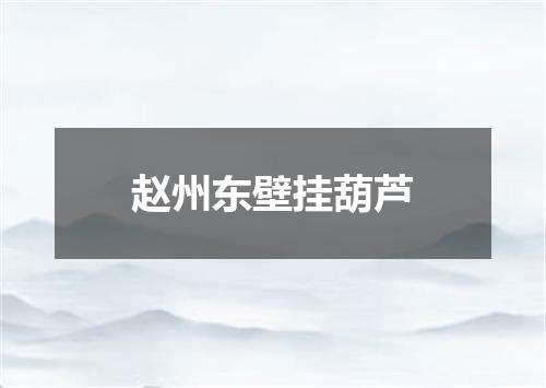 赵州东壁挂葫芦